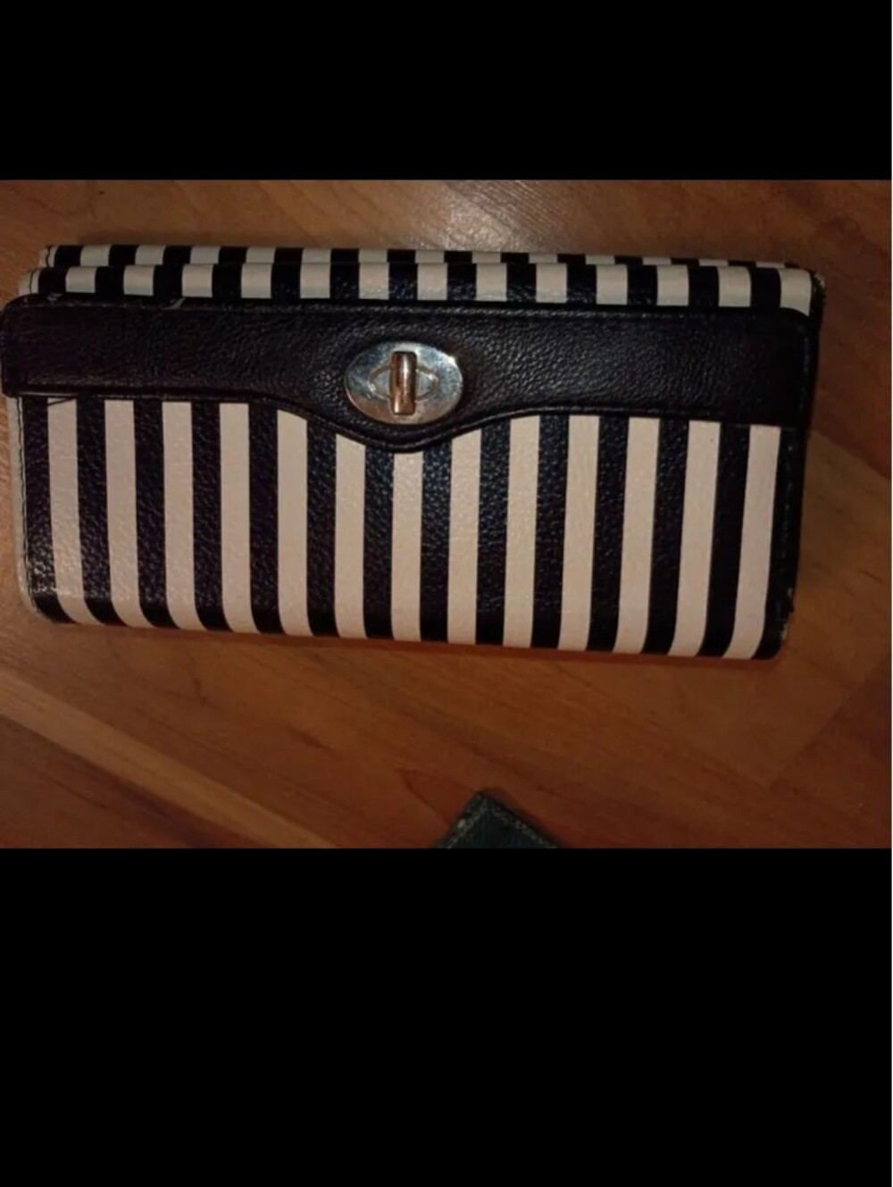 Striped Black and White Women's Wallet Clutch